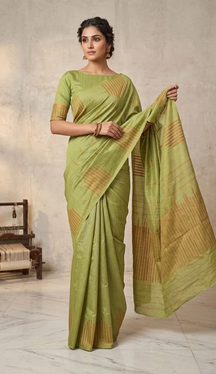 Peacock Green Shimmer Arani Vairaoosi Soft Silk Saree